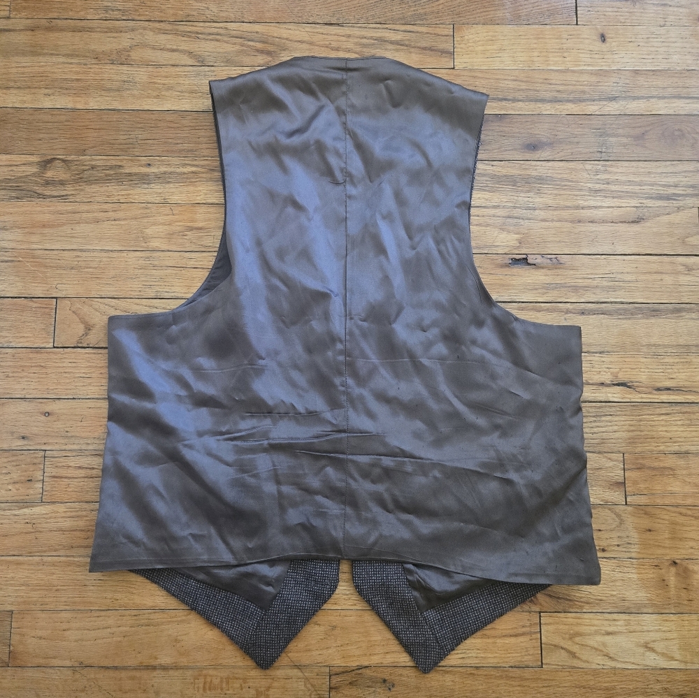 Vintage Mens Wool Vest Medium/large Brown - Picture 7 of 7